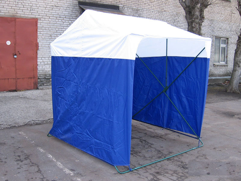 Палатка торговая 1,5х1,5 P(кабриолет) (2 места) (Желтый/Синий)