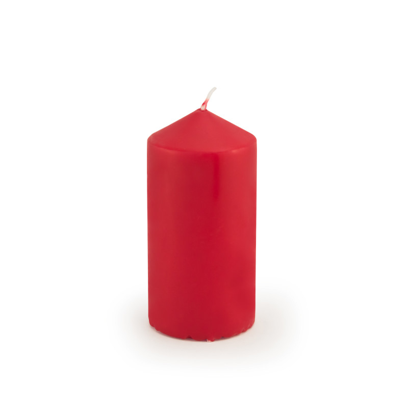 Свеча столбик, 60*120 мм, красная, Paterra  (401-448)